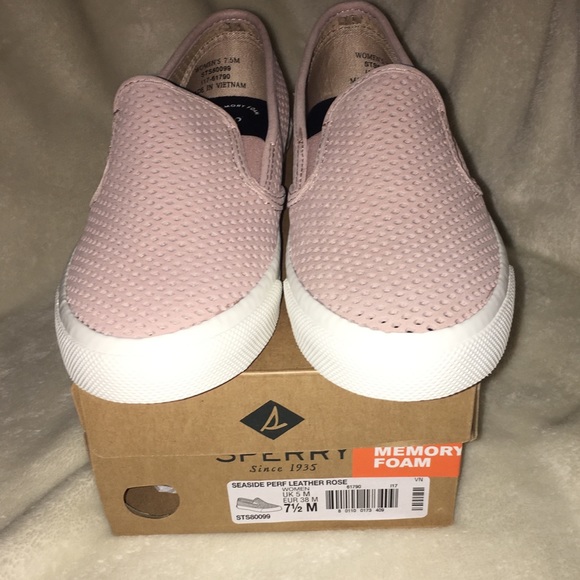Sperry Shoes - Sperry Topsider Perforated Leather sneaker